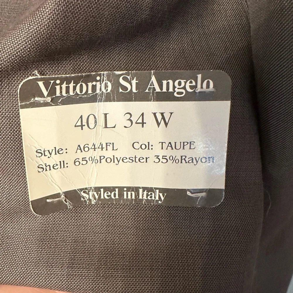 NWT Y2K Era Vittorio St Angelo Y2K Era Gray Sport Coat Blazer 40L